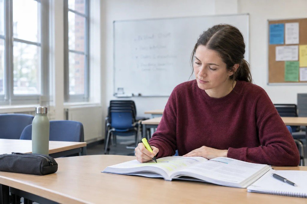 Adult learner studying an Access to Higher Education Diploma in London.